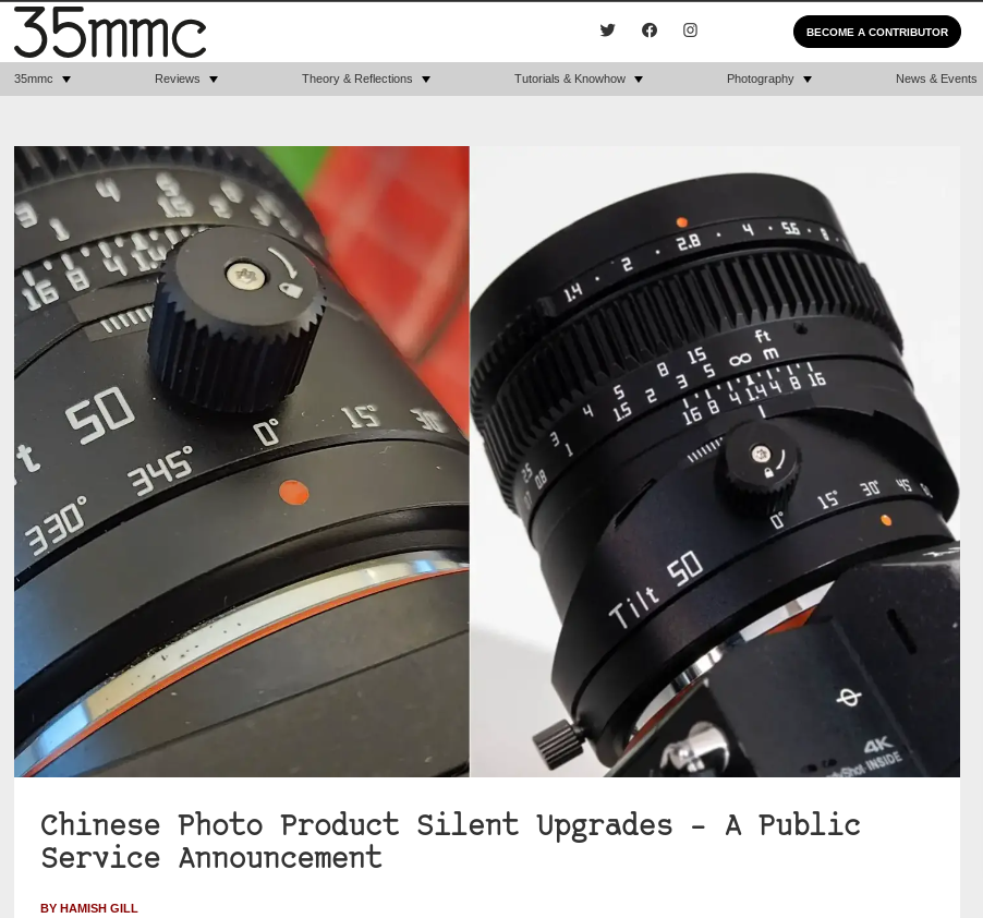 Received a Photo Credit, Shout Out, and Blog Link in a 35mmc post ...